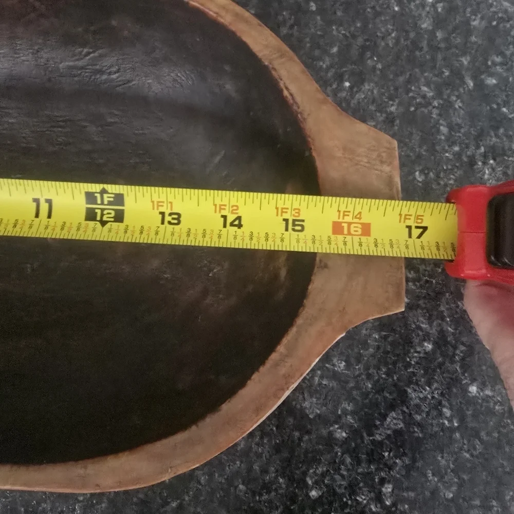 Primitive Wooden Dough Bowl Chic Farmhouse Barn Chic Cottage Coastal